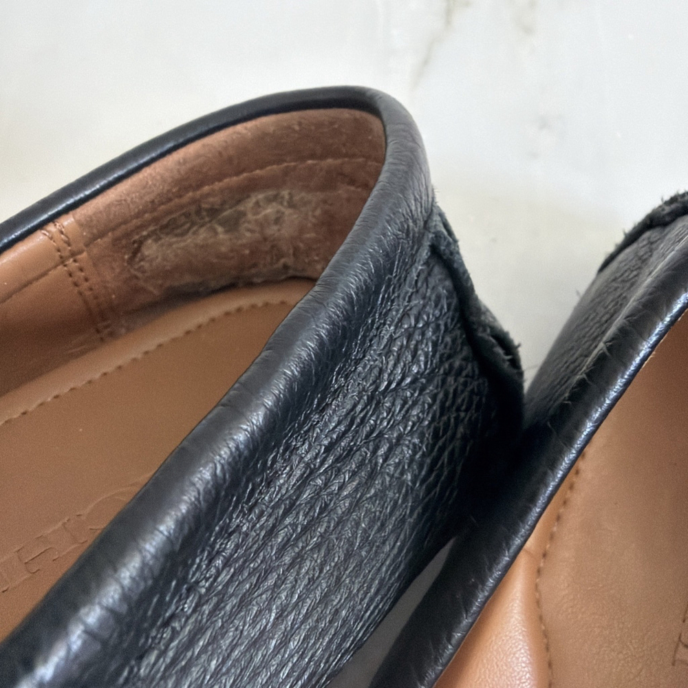 Coach Loafers Black Pebbled Leather Arlene Flat Driving Designer Shoes Women’s 8 - Picture 10 of 14